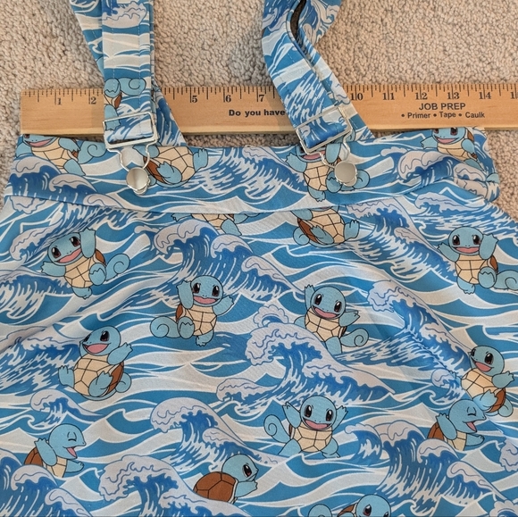 Blue Hot Topic Pokemon Size Small (Juniors) Squirtle Emo Scene Suspender Skirt - Picture 15 of 16